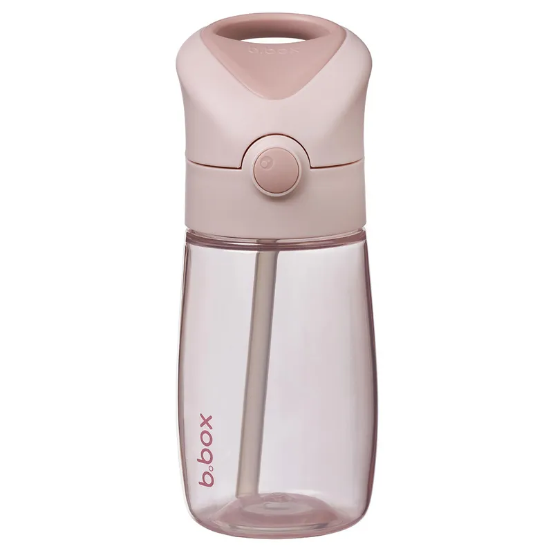 b.box Vattenflaska 380 ml med Sugrör, Blush Crush