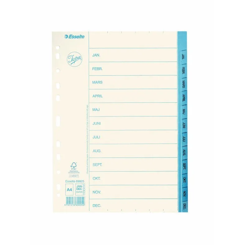 Register A4 jan-dec, 2-Pack