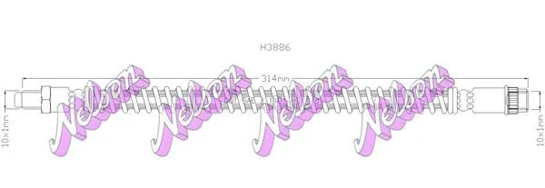 Bromsslang KAWE H3886