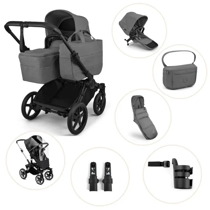 Bugaboo Donkey 6 Barnvagn - Moon Grey/Black