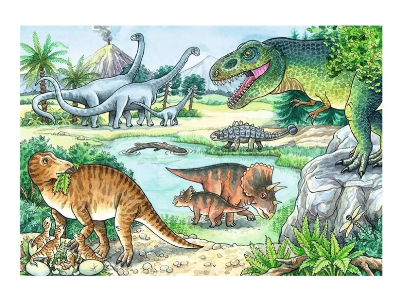 Dinosaurier och deras liv Pussel 2x24 bitar Ravensburger