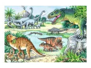 Dinosaurier och deras liv Pussel 2x24 bitar Ravensburger