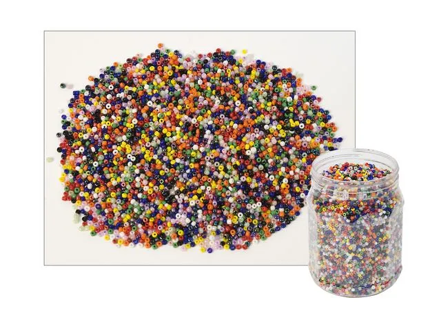 Glaspärlor Basfärger med glans 500g, Playbox