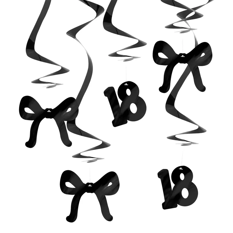 Swirls Siffra 18 Svart - 5-pack