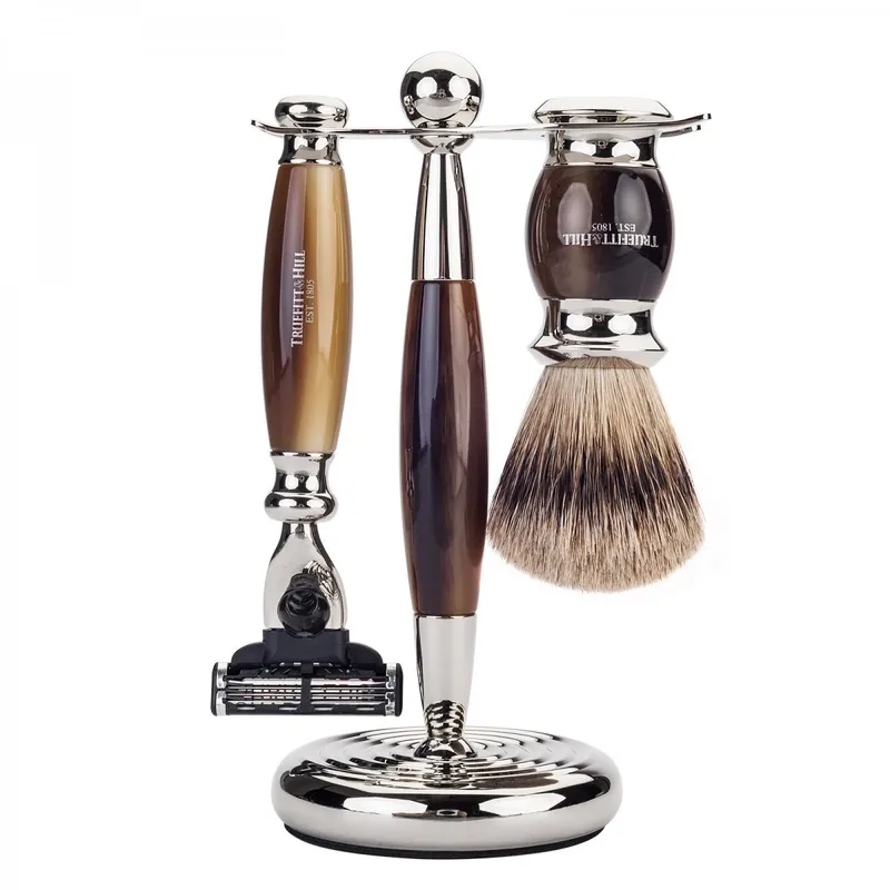 Truefitt & Hill Edwardian Shaving Set – Horn – Gillette Mach3