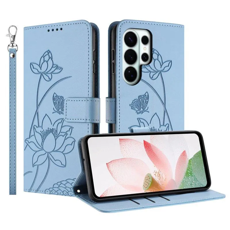 Plånboksfodral för Samsung Galaxy S26 Ultra Konstläder Stativ – Blå