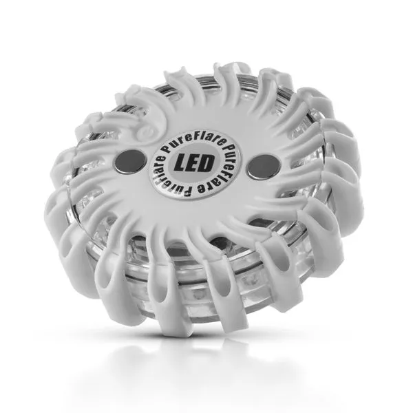 Varningspuck LED PUREFLARE - Vit / Laddbar