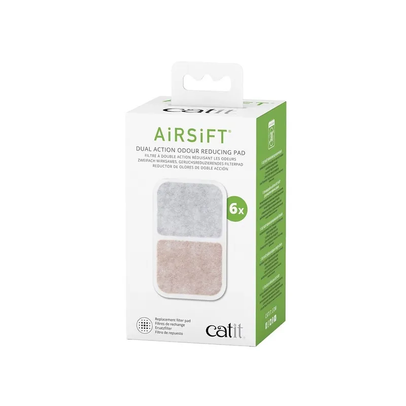 Catit AIRSIFT Dual Action Filterkassett 6 st.