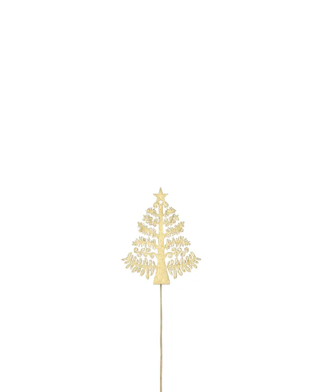 Julgran stick Guld 8×6,5cm