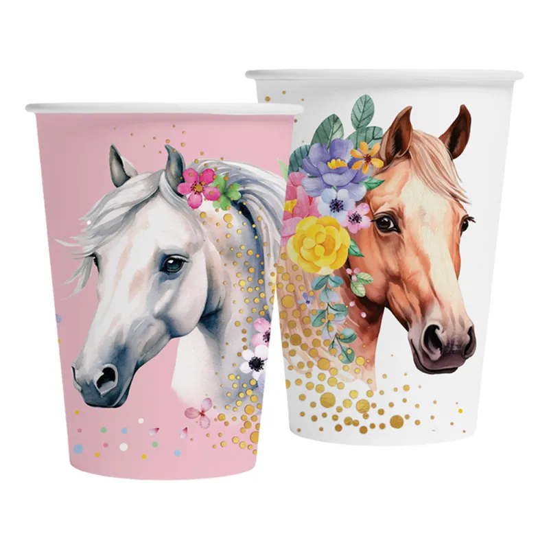 Globos Paper Cups 210ml Horses – 8 pcs.