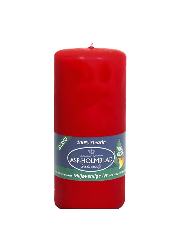 Asp-Holmblad Miljövänliga blockljus Deep Red