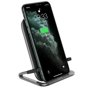 Horisontell och vertikal trådlös mobilladdare 15W - Svart
