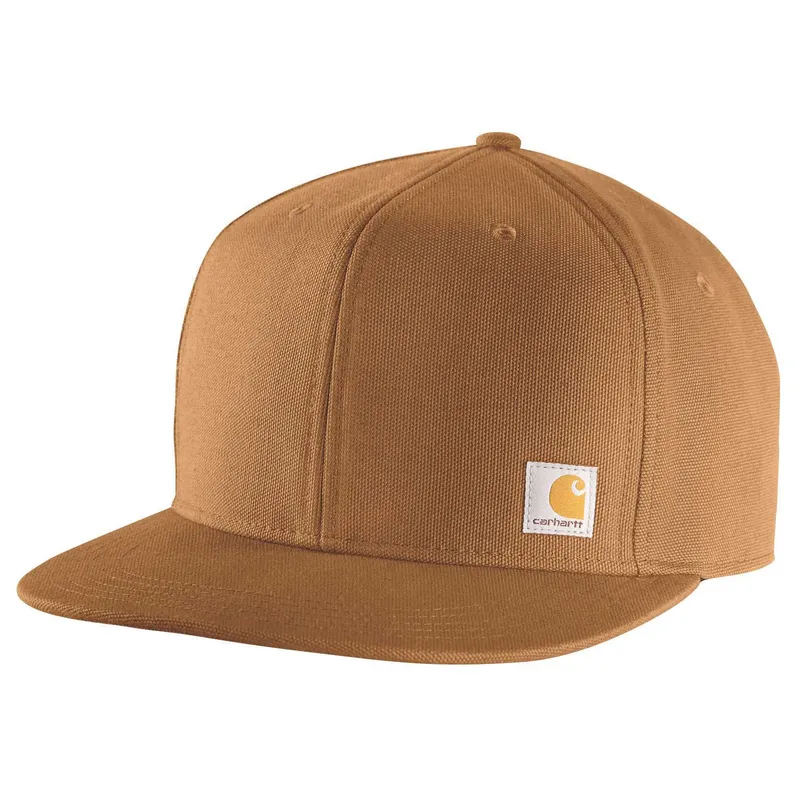 Carhartt Men’s Firm Duck Flat Brim Cap Carhartt® Brown