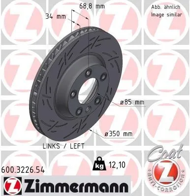 ZIMMERMANN 600.3226.54 Bromsskiva