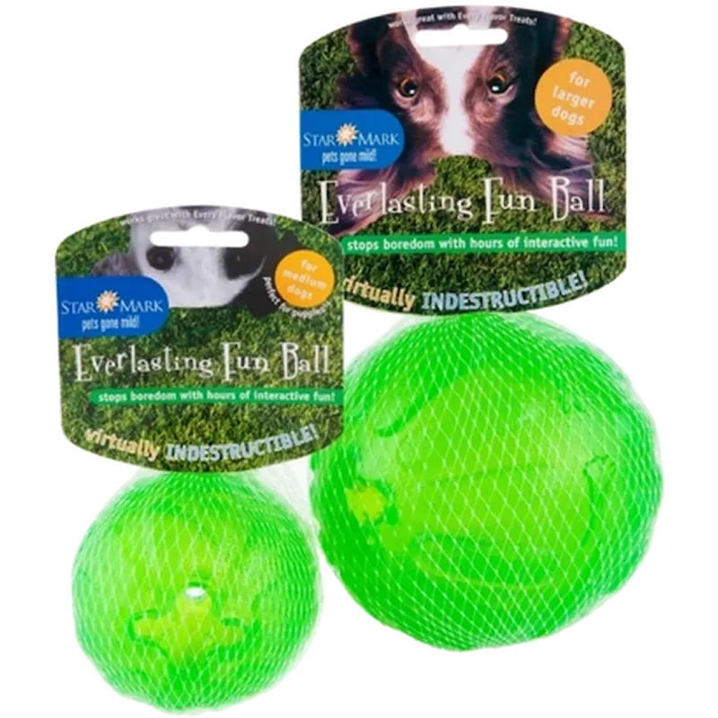 Hundleksak Starmark Funball Grön M/L 9 cm