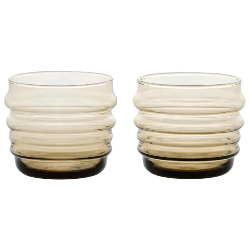 Marimekko Sukat Makkaralla tumblerglas 2-pack 2 dl, brun