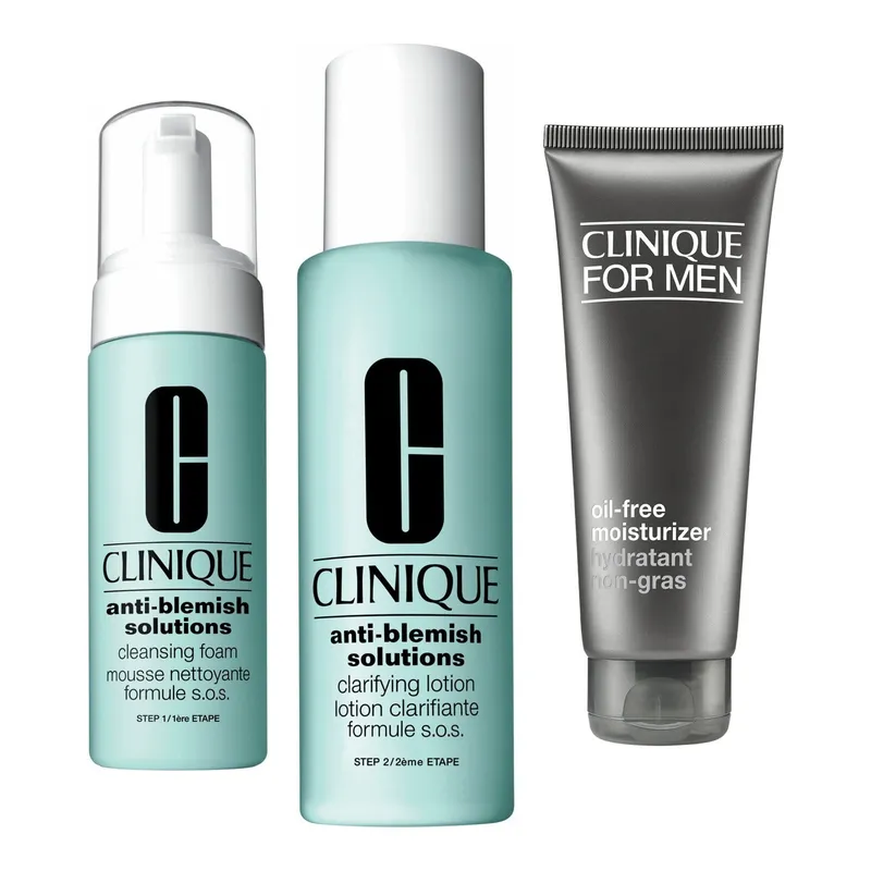 Clinique Ren Hy Trio - 3-stegs Aknerutin för Män med Persistent Problemhy 425 ml