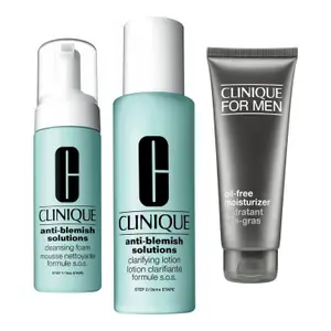 Clinique Ren Hy Trio - 3-stegs Aknerutin för Män med Persistent Problemhy 425 ml