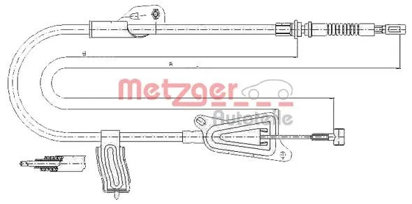 METZGER 17.0124 Handbromsvajer
