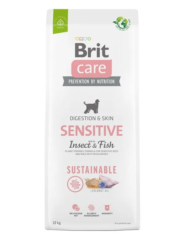 Brit Dog Sustainable Sensitive Insect & Fish - dry dog food - 12 kg