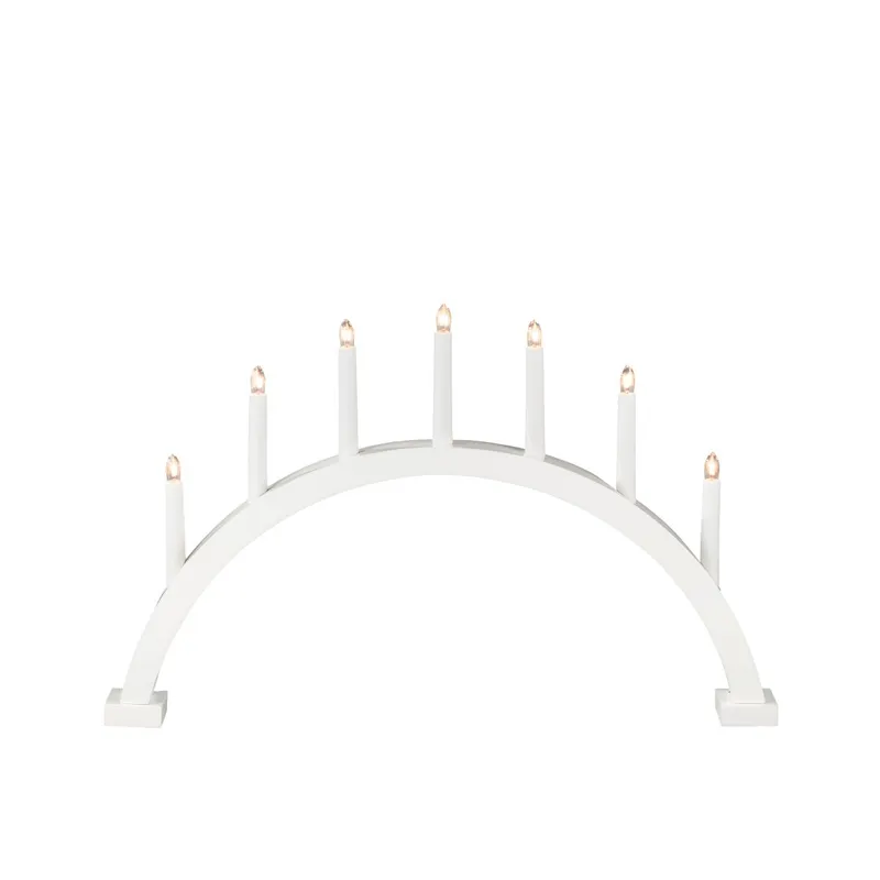 Konstsmide - Båge 7ljus - Adventsljusstake - Mattvit