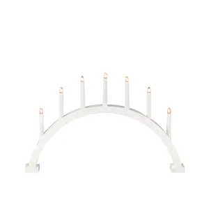 Konstsmide - Båge 7ljus - Adventsljusstake - Mattvit