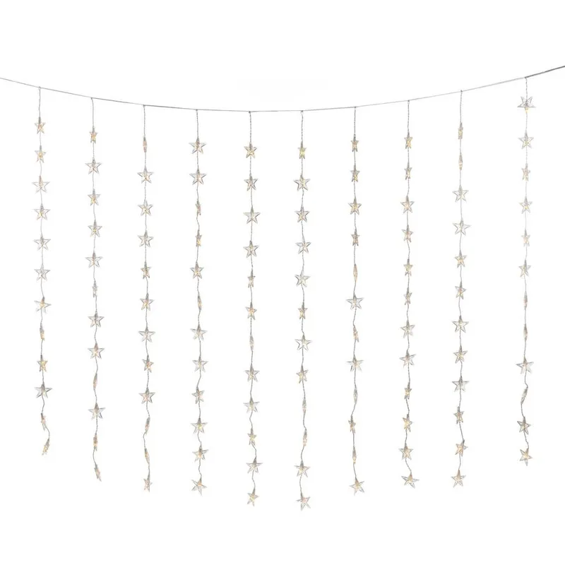 Konstsmide 3703-103 Ljusslinga 140×120 cm, stjärnor Varmvita