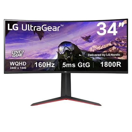 34″ UltraGear 21:9 välvd WQHD VA-spelskärm – 34GP63AP