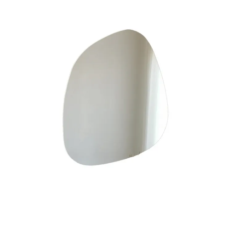 Norda Design Abstrakt väggspegel, 75 cm x 58 cm, Vit, 100% MDF, Monterad, Perfekt för modern inredning