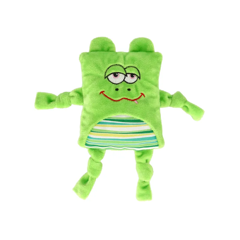 Dogman Grön Frogge Plutt Pipande Plysch Hundleksak 20cm