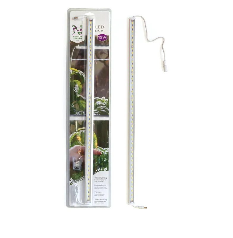 Växtbelysning, LED-ramp, 60 cm, 15 W, Påbyggnadskit