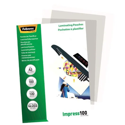 Fellowes Laminating Pouches Impress 100 Micron