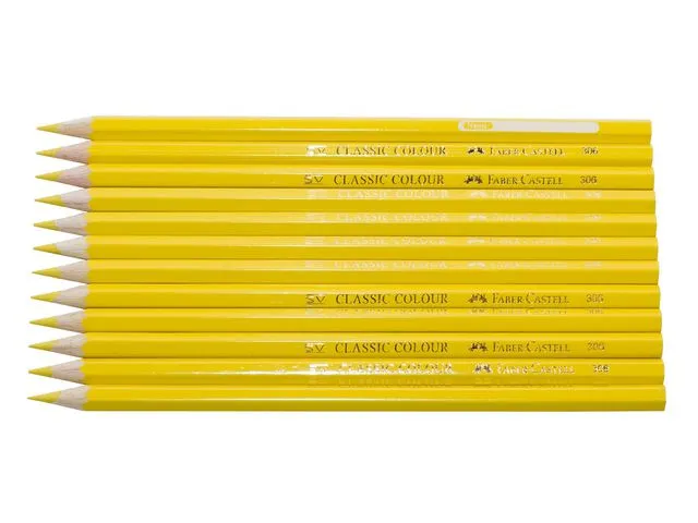 Färgpenna FABER-CASTELL gul 12/fp