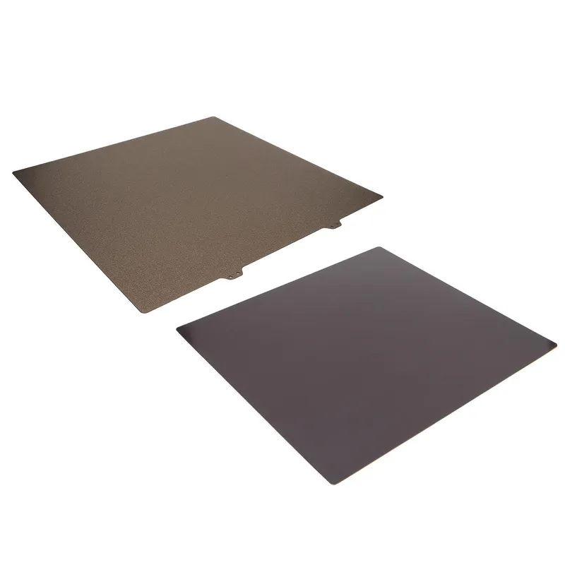 PEI Stålplatta PEI Pulverlackering 377x370mm Guld Varmbädds Stålplatta 3D-skrivare Tillbehör för