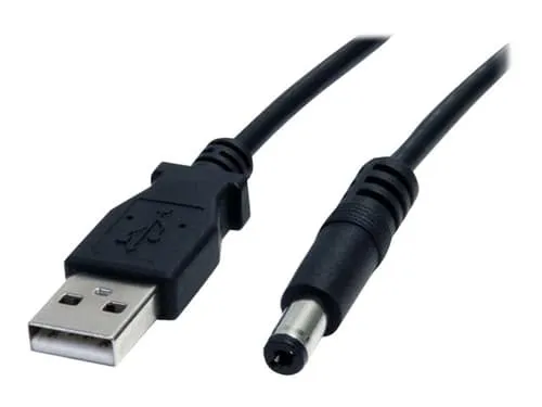 Startech Usb To Type M Barrel 5v Dc Power Cable 2m Usb-a Barrel Type M Svart