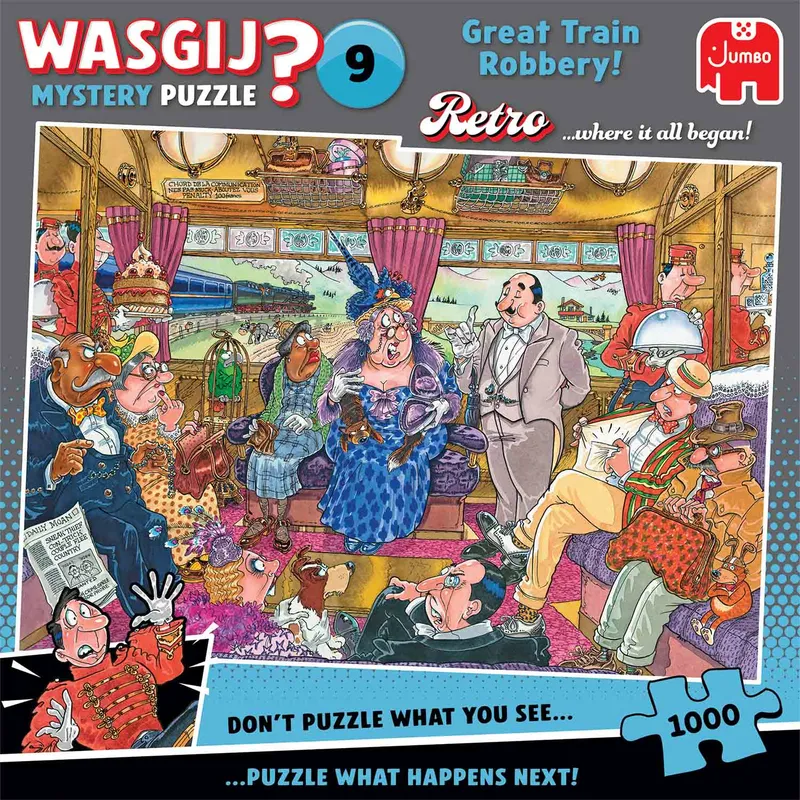 Wasgij Retro Mystery 9 Great Train Robbery! Pussel 1000 bitar