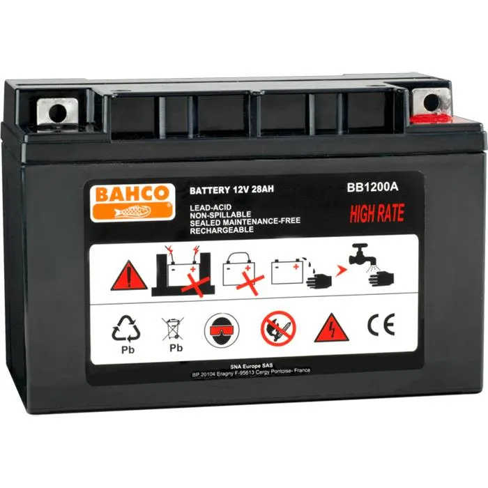 Bahco BB1200A Reservbatteri 12 V, för starthjälp