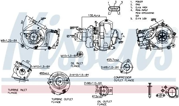 NISSENS 93502 Turboaggregat
