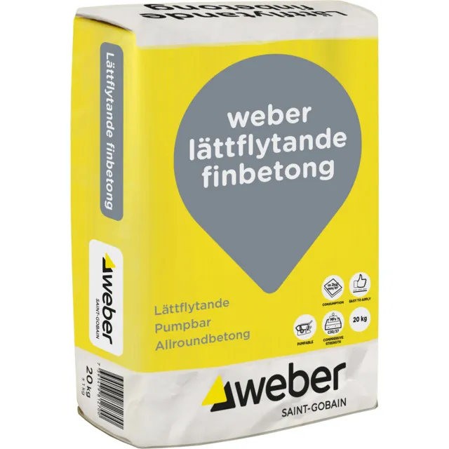 FINBETONG LÄTTFLYTANDE 20KG 0-4MM (48) | Beijerbygg Byggmaterial