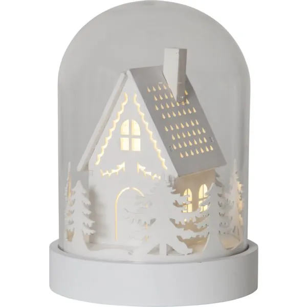 Bordsdekoration Kupol Hus Vit 12,5×17,5×12,5cm