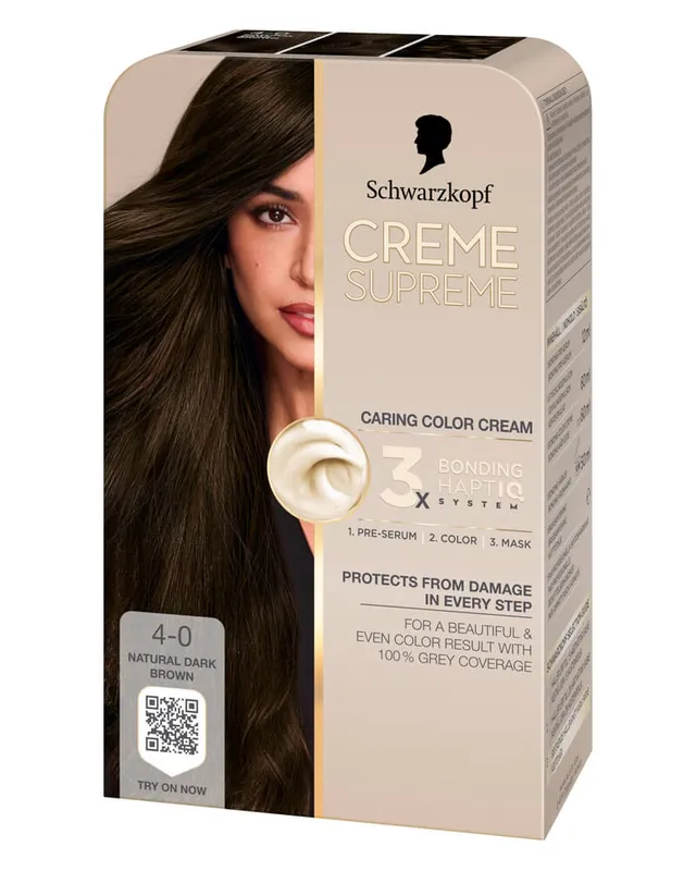 Schwarzkopf Creme Supreme 4-0 Natural Dark Brown - 1 pcs