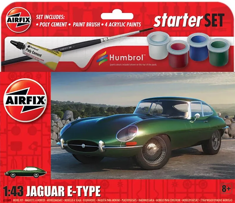 Airfix Starter Set Jaguar E-Type 1:43 A55009 – Airfix – Leksaksaffären