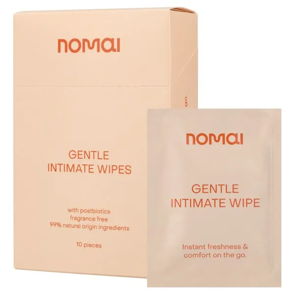 Nomai Gentle Intimate Wipes Cosmos Natural, 10 st