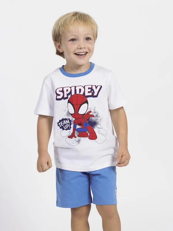Spidey And His Amazing Friends T-shirt & Shorts Set, Vit, 104-110
