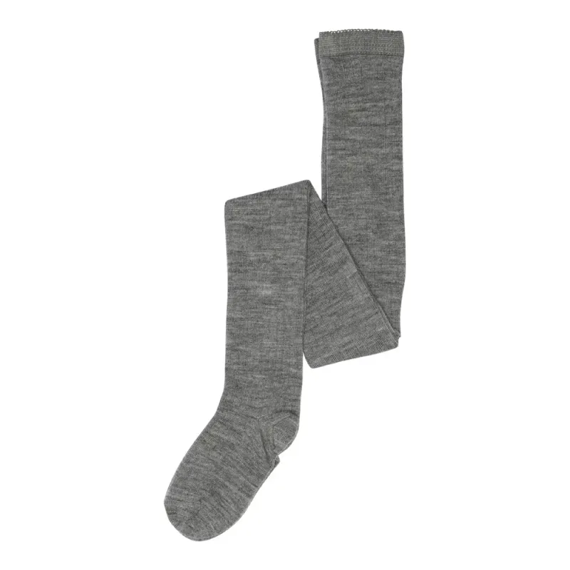 MP Denmark Ullstrumpbyxor Ribbade - Grey Melange - 100