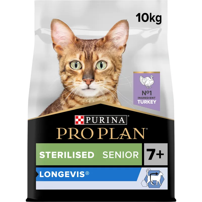 Sterilised Senior 7+ med LONGEVIS® Kalkon för katt - 1,5 kg