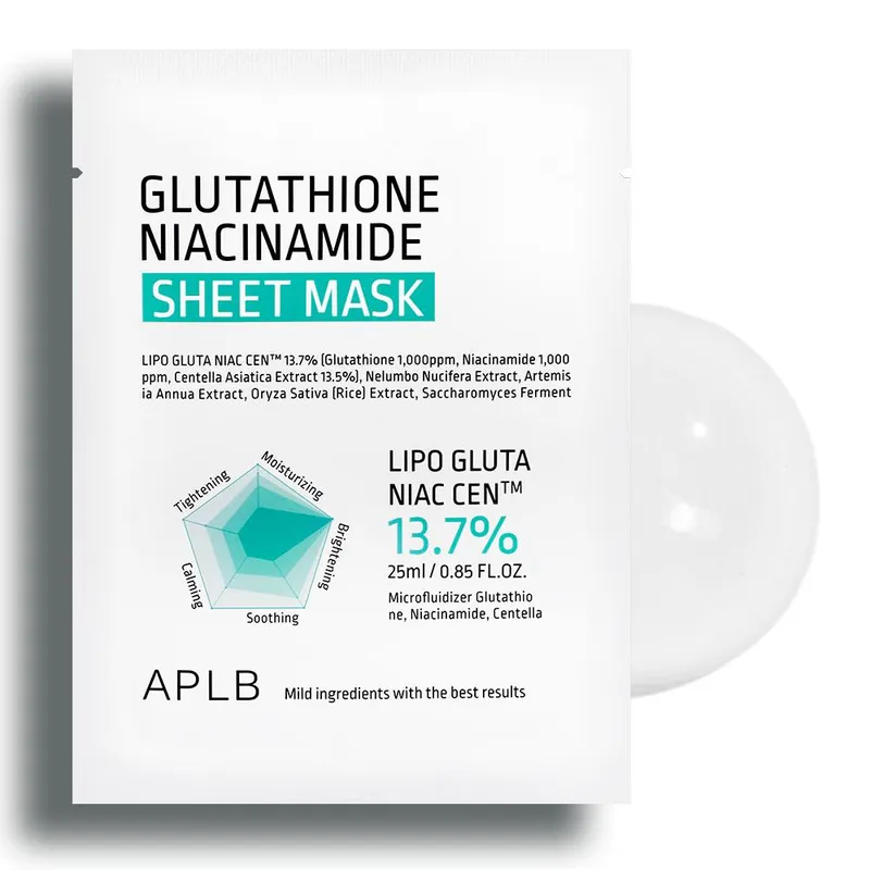 APLB Glutation Niacinamid Sheet Mask Set: 10 ST #25ml 10PCS