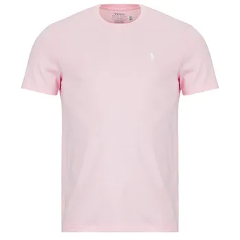 Polo Ralph Lauren för män. 710671438530 Skräddarsydd smal passform rosa stickad t-shirt (XXL), Casual, Bomull, Kort ärm