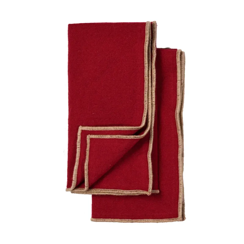 Sagaform Edith servett 45×45 cm 2-pack Vinröd