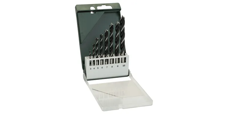 Bosch 8-delars träspiralborrsats 3,0; 4,0; 5,0; 6,0; 7,0; 8,0; 9,0; 10,0 mm